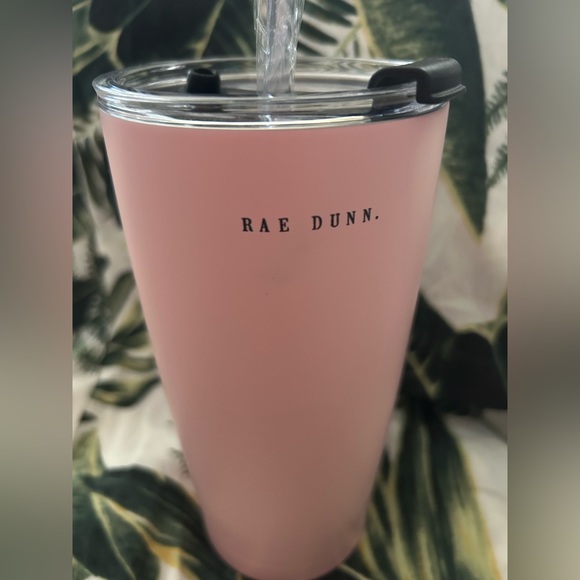 NWT Rae Dunn DOG MOM Pink Insulated Stainless Steel Tumbler Cup with Straw 17oz - Picture 5 of 6
